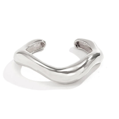 Bold Sculptural Open Cuff Bangle