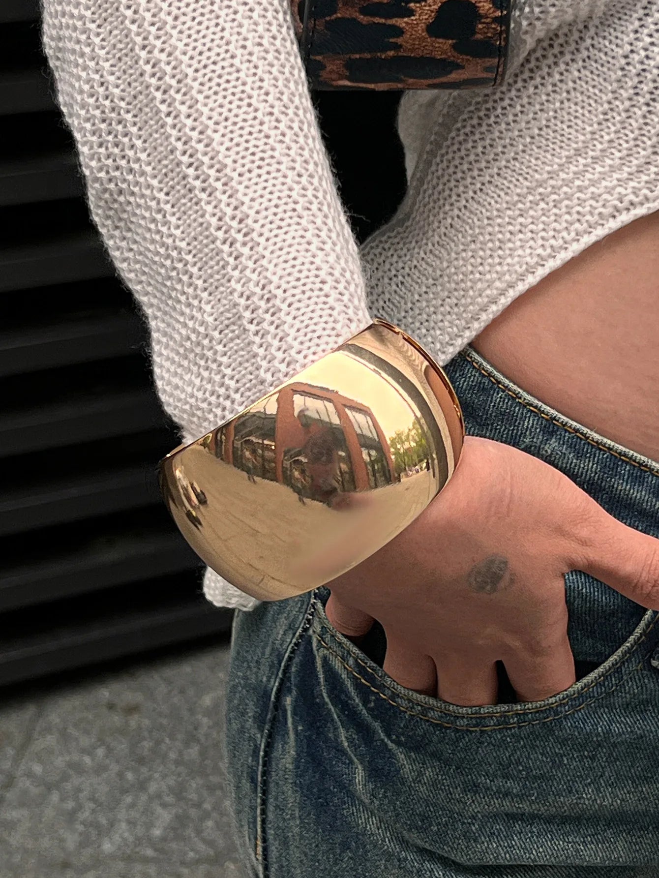 Bold Wood & Resin Geometric Bangles