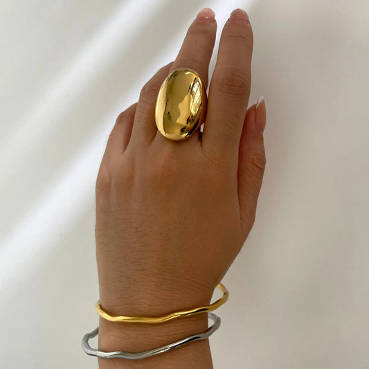 Neo-Gothic High-Polish Dome Ring