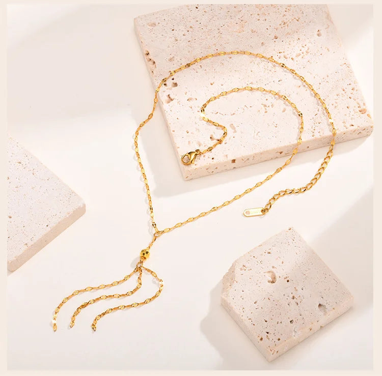 Sparkly Lariat Y Necklace