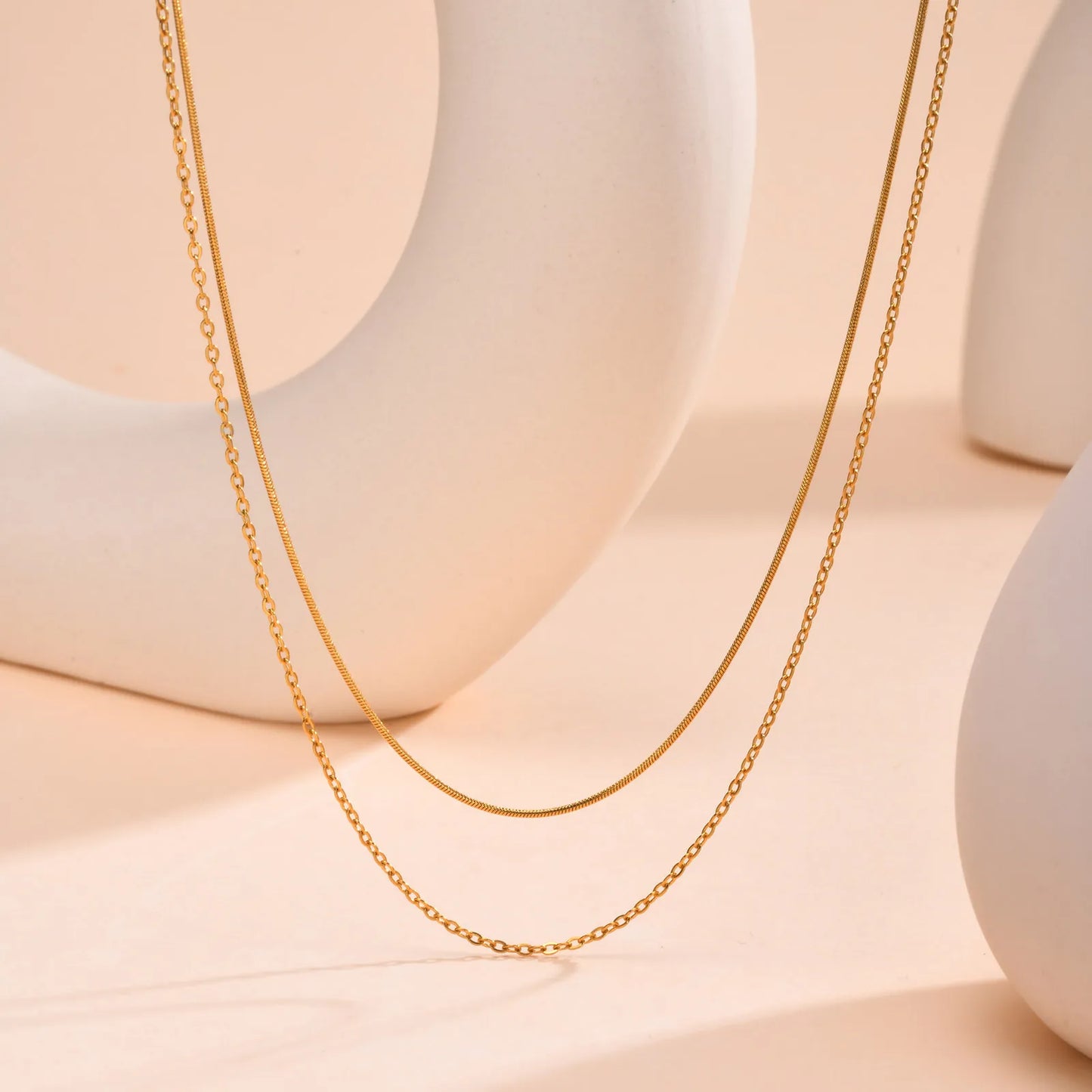 Double Layer Snake Chain Necklace