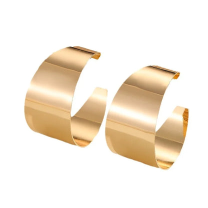 Bold Hollow Hoop Earrings