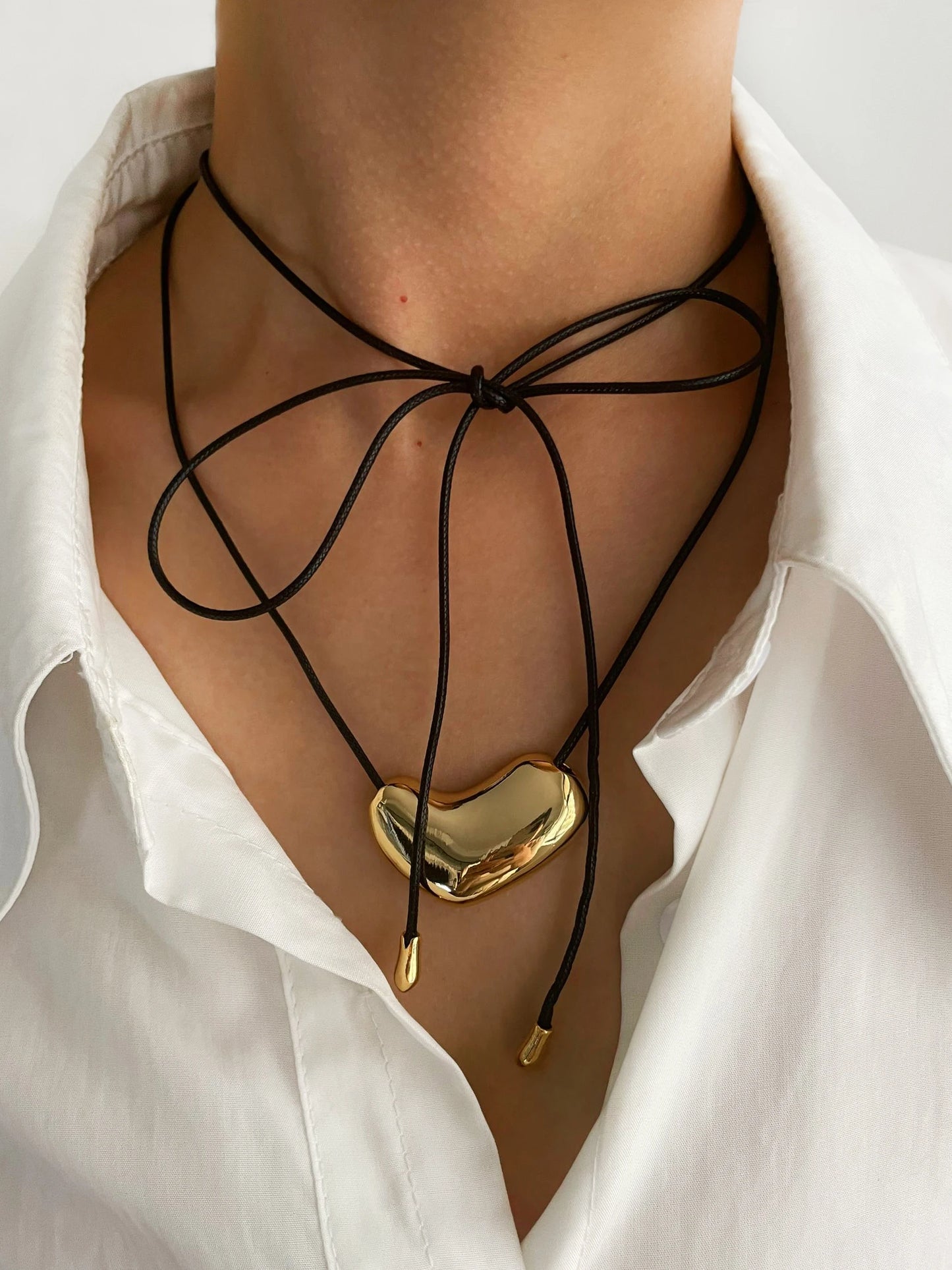 Bold Gothic Heart Pendant Necklace