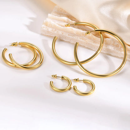 Semi Open Hoop Earrings
