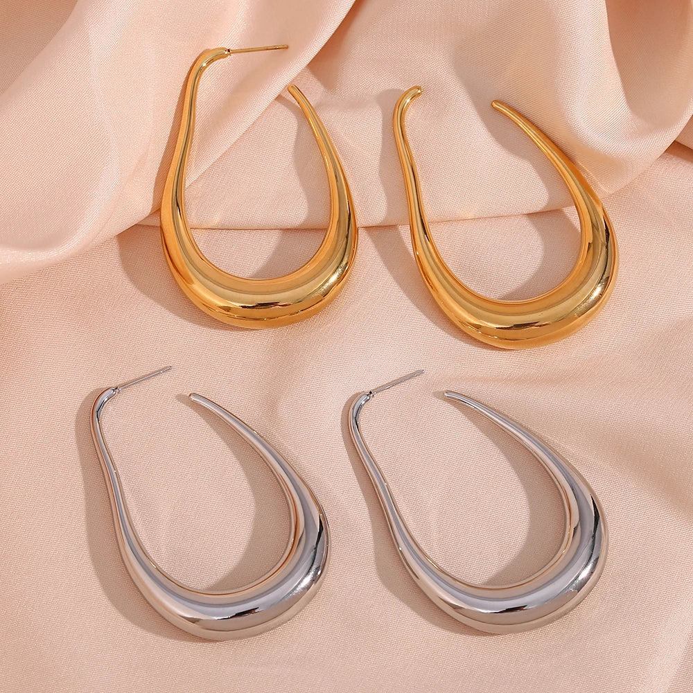 Large Geometric Hoop Earrings