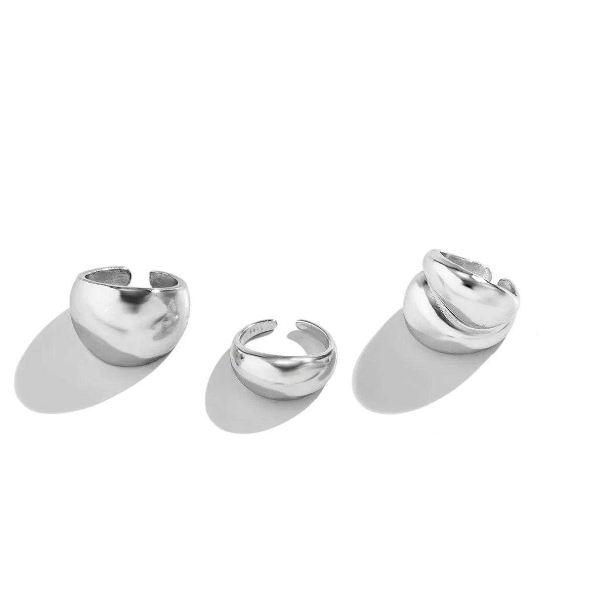 Bold Geometric Open Ring Set