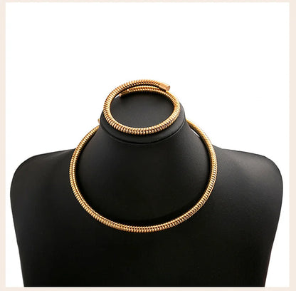 Snake Choker Torques Necklace