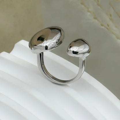 Bold Geometric Water Drop Open Ring