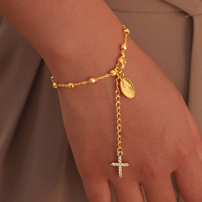 Cross Rosary Bracelet