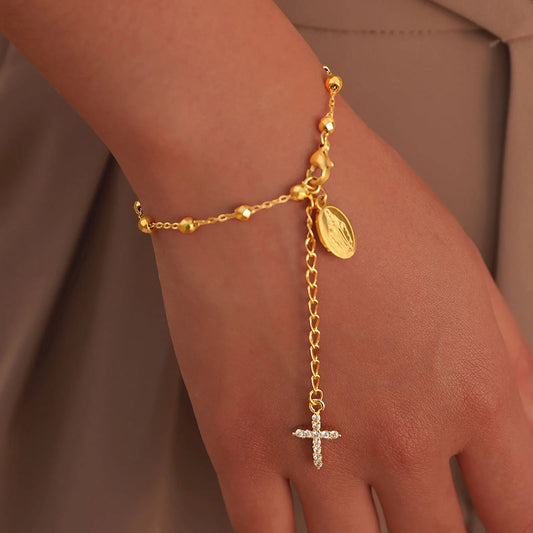 Cross Rosary Bracelet