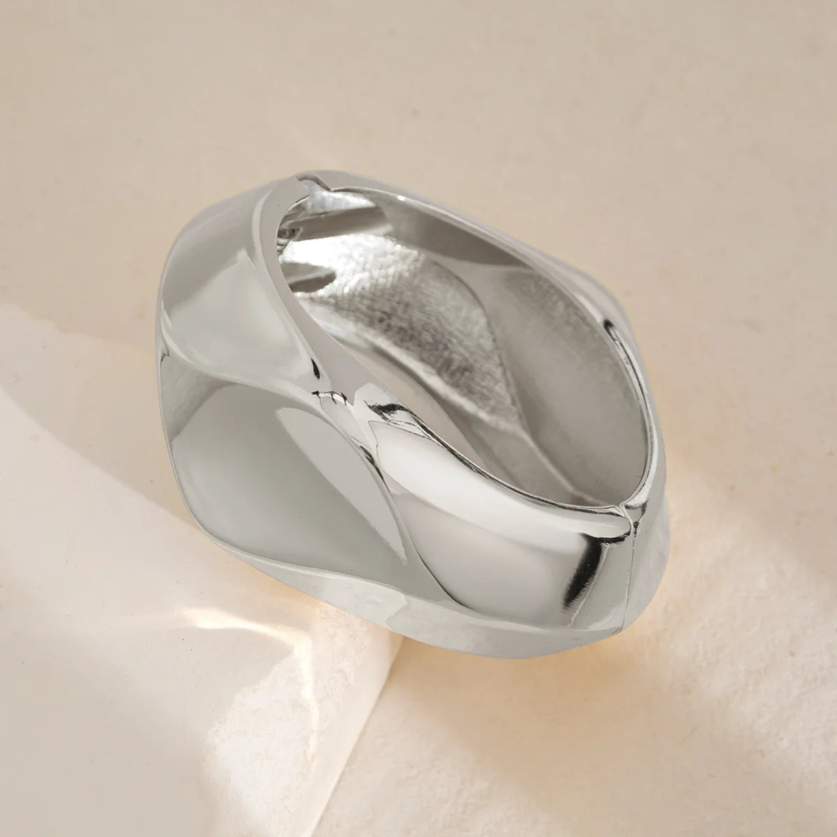 Exaggerated Chunk Cuff Bangle