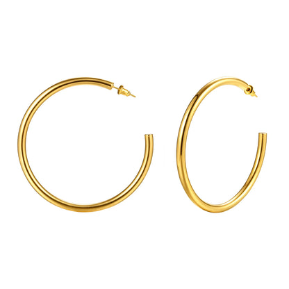 Semi Open Hoop Earrings