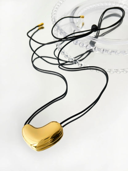 Bold Gothic Heart Pendant Necklace