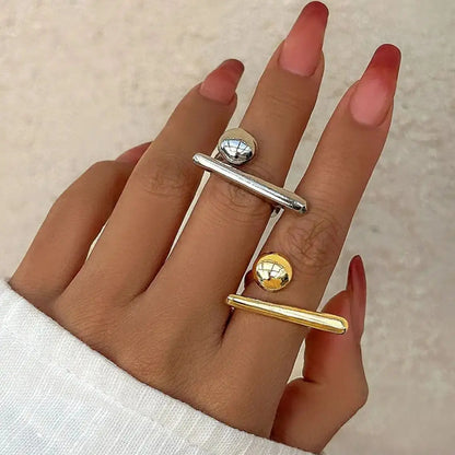 Minimalist Geometric Knuckle Ring