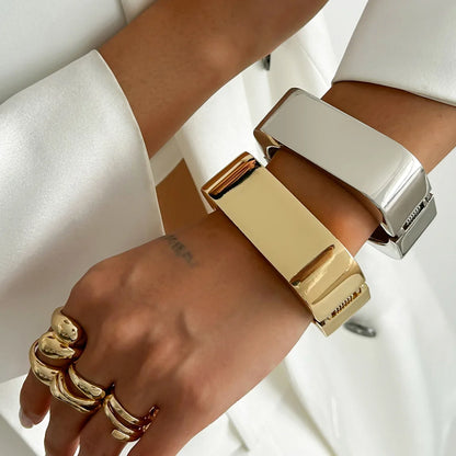 Bold Square Matte Cuff Bangle