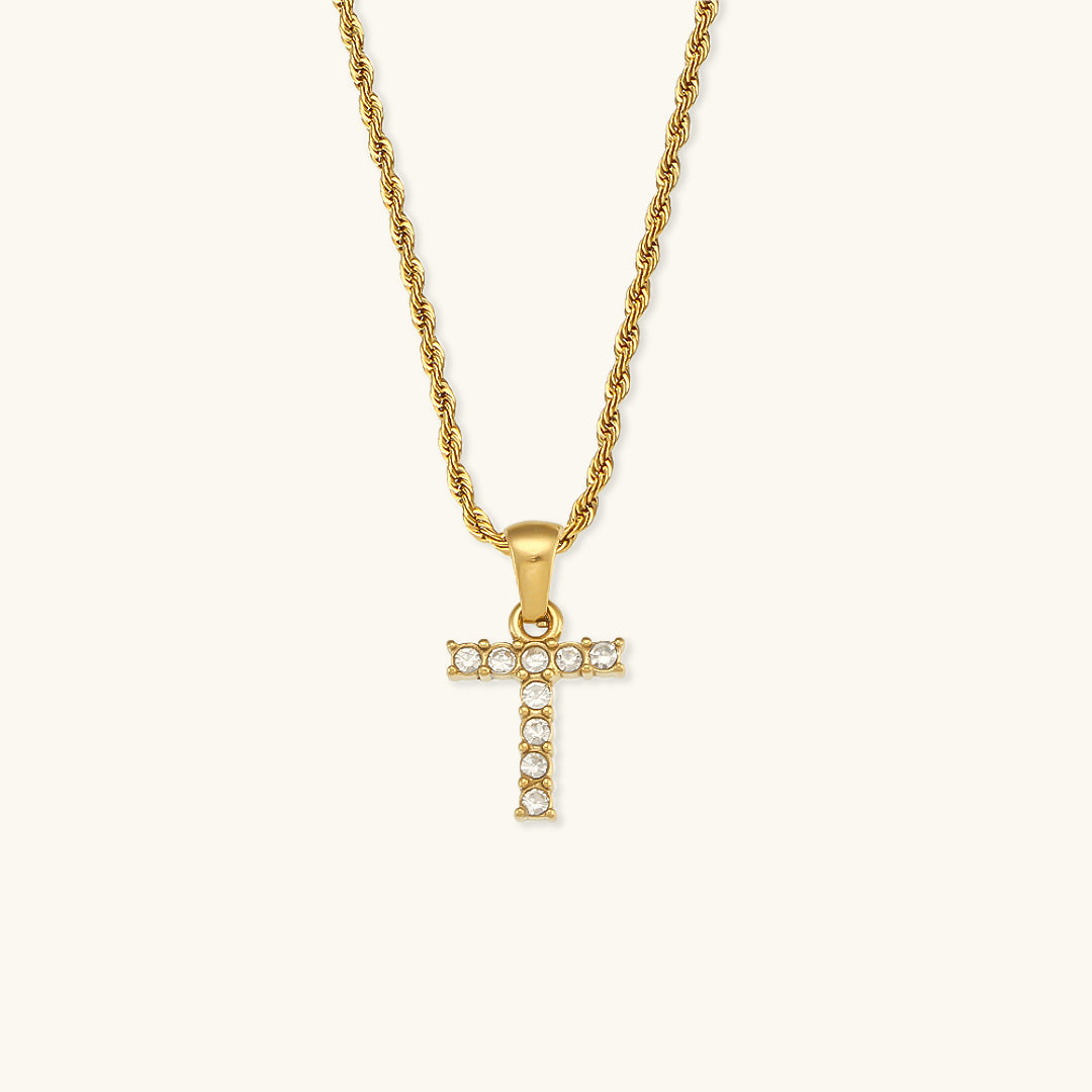 Maeve Personalized Diamond Letter Initial Necklace
