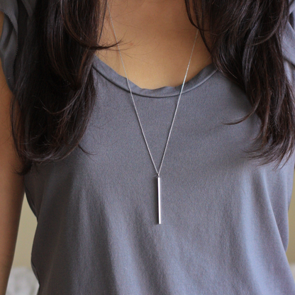Elegant Delicate Vertical Bar Necklace