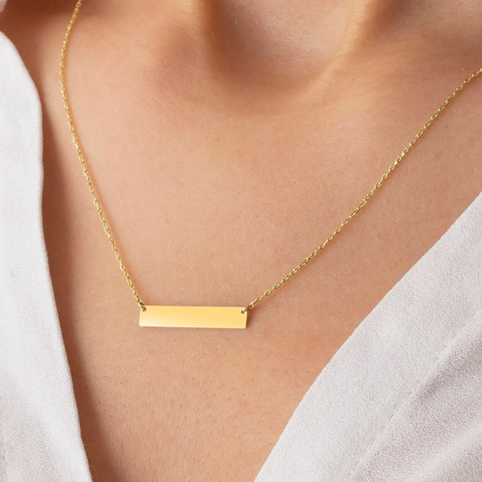 Personalized Name Bar Necklace