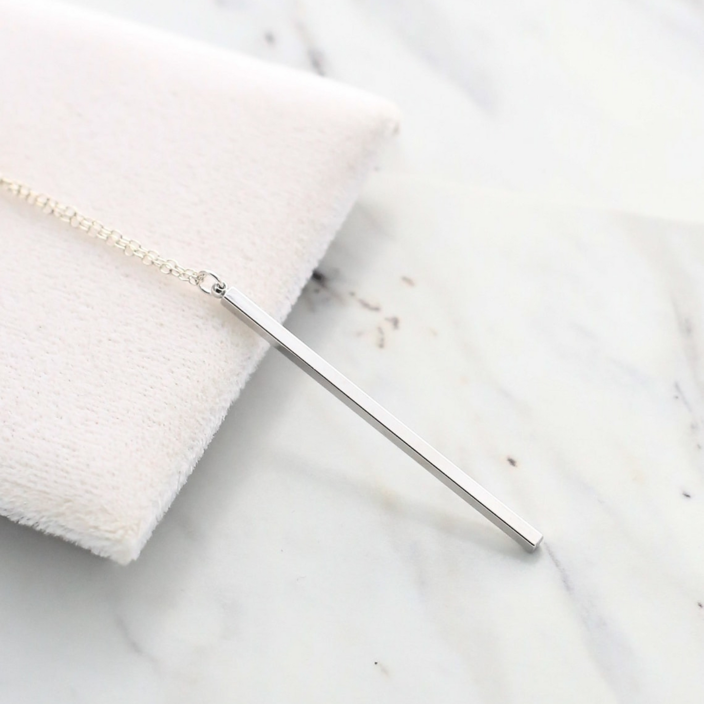 Elegant Delicate Vertical Bar Necklace