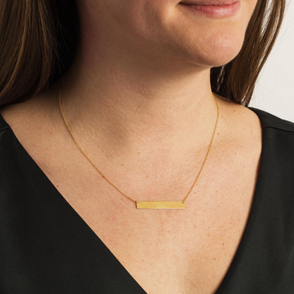 Personalized Name Bar Necklace