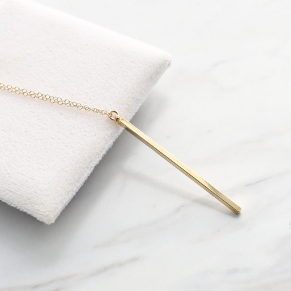 Elegant Delicate Vertical Bar Necklace