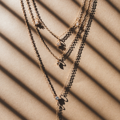 Crystal Star Charm Boho Layered Necklace