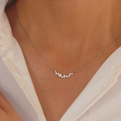 Diamond Smile Delicate Sparkling Diamond Necklace