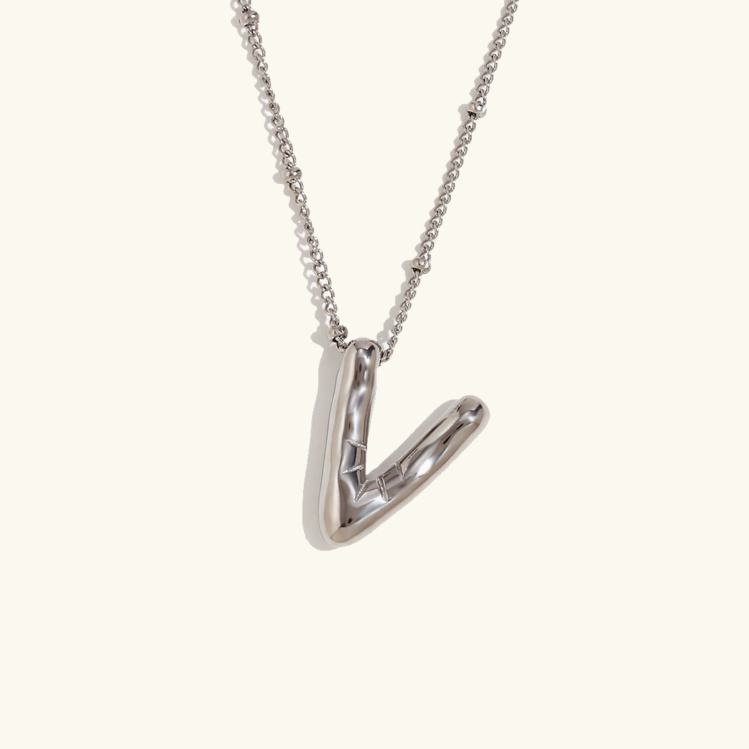 Personalized Gold Ball d'Or Initial Necklace