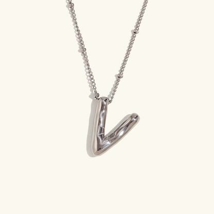Personalized Gold Ball d'Or Initial Necklace