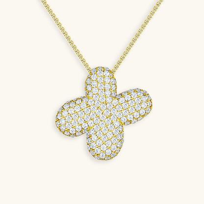 Elegant Bubble Initial Diamond Look Necklace