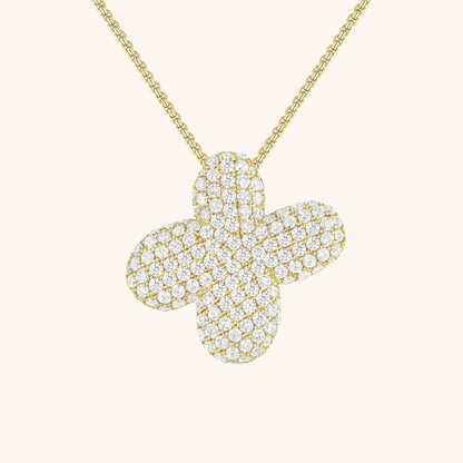 Elegant Bubble Initial Diamond Look Necklace