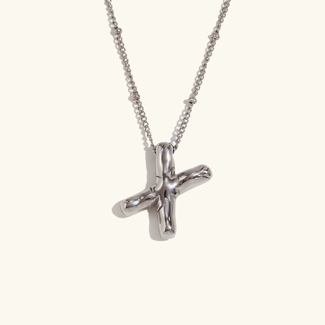 Personalized Gold Ball d'Or Initial Necklace
