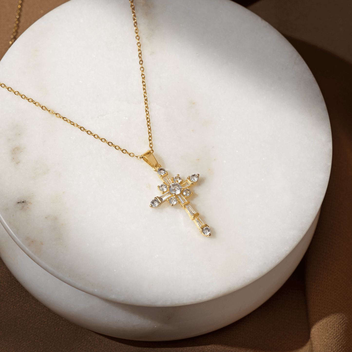 Shining Star Holy Cross Necklace