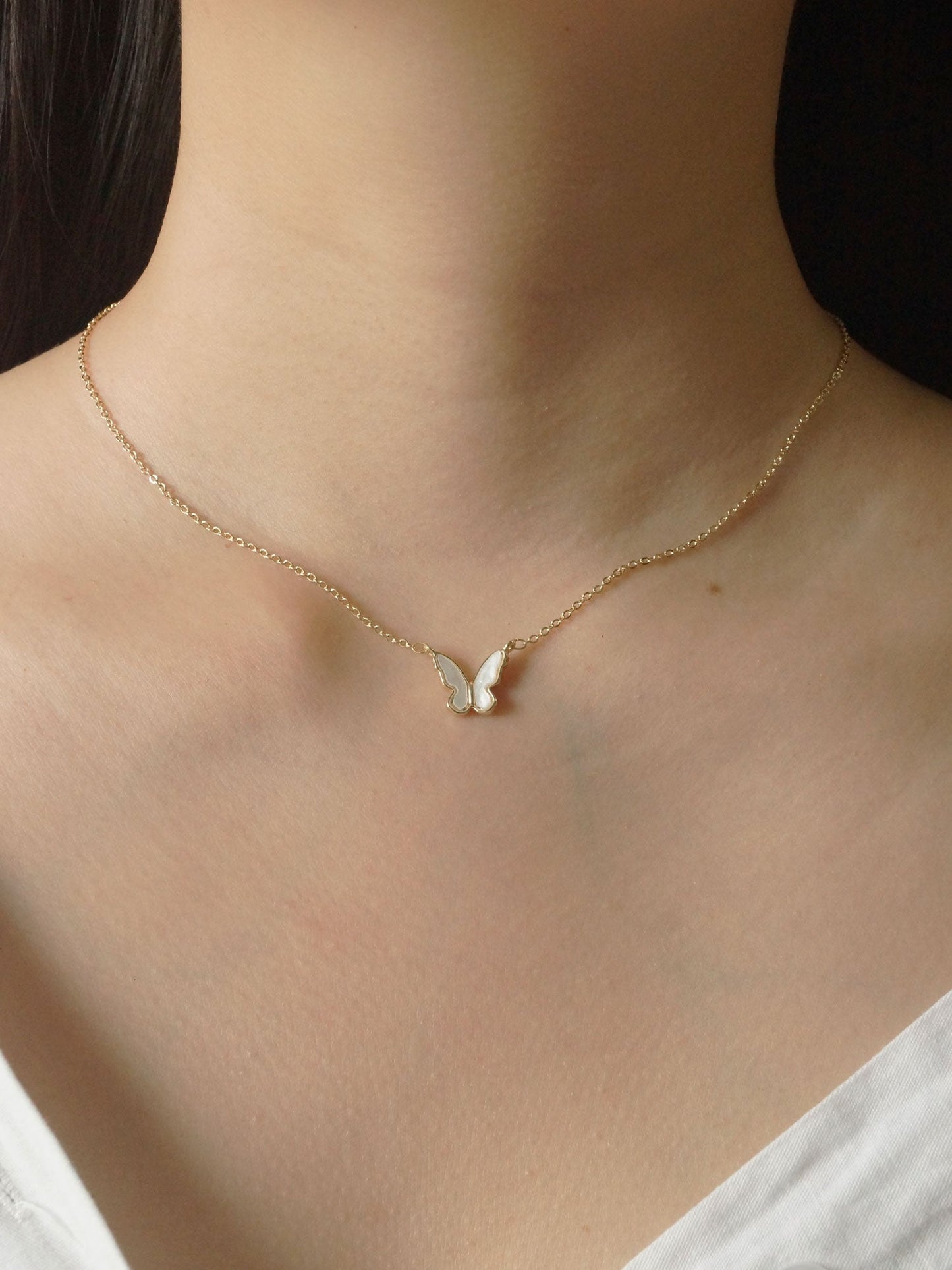 Beabell Charming Butterfly Pearl Necklace