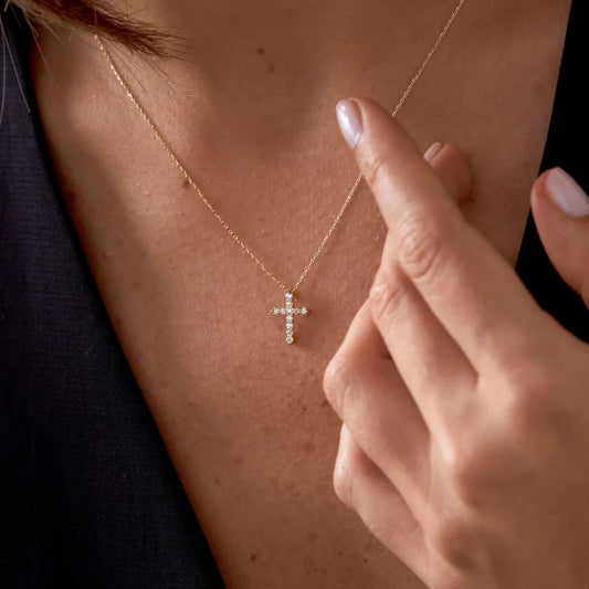 Stone Unity Cross Necklace