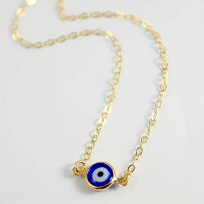 Protective Blue Evil Eye Vintage Protection Necklace