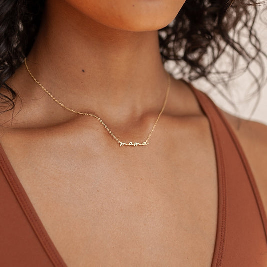 Mom Cursive "Mama" Necklace