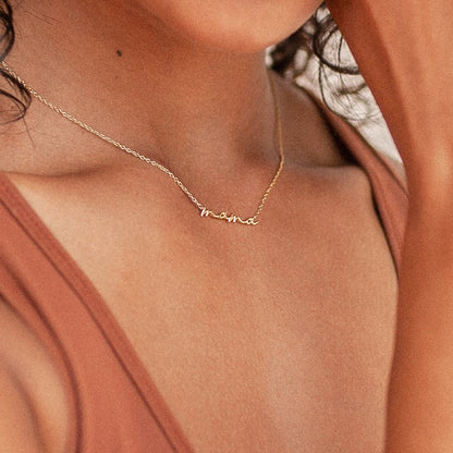 Mom Cursive "Mama" Necklace
