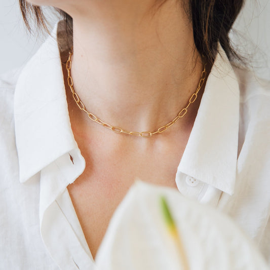 Elegant Layered Clip Chain Pendant Necklace