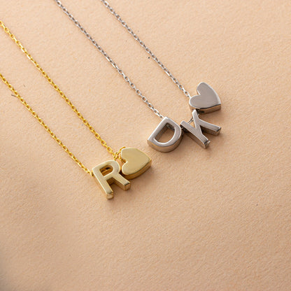 Personalized Initial Heart Necklace