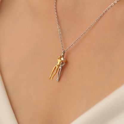 Handcrafted Loving Hug Pendant Necklace