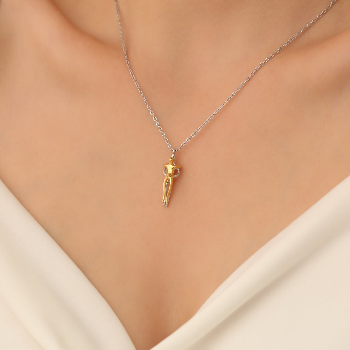 Handcrafted Loving Hug Pendant Necklace