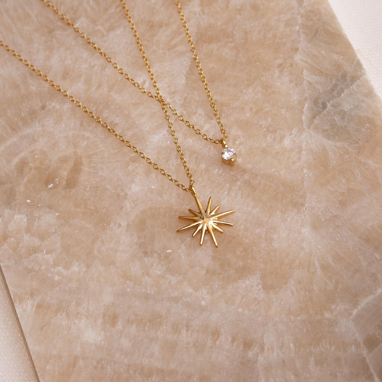 Double-Layered Starburst Duo Necklace