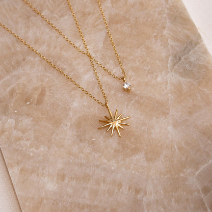Double-Layered Starburst Duo Necklace