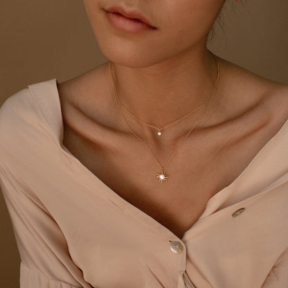 Double-Layered Starburst Duo Necklace