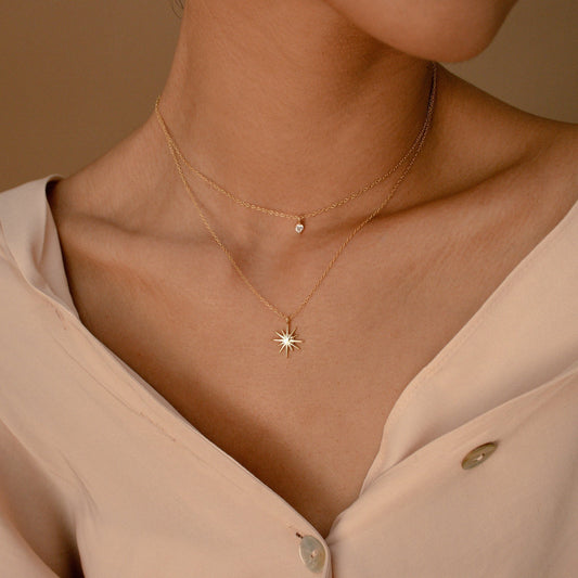Double-Layered Starburst Duo Necklace