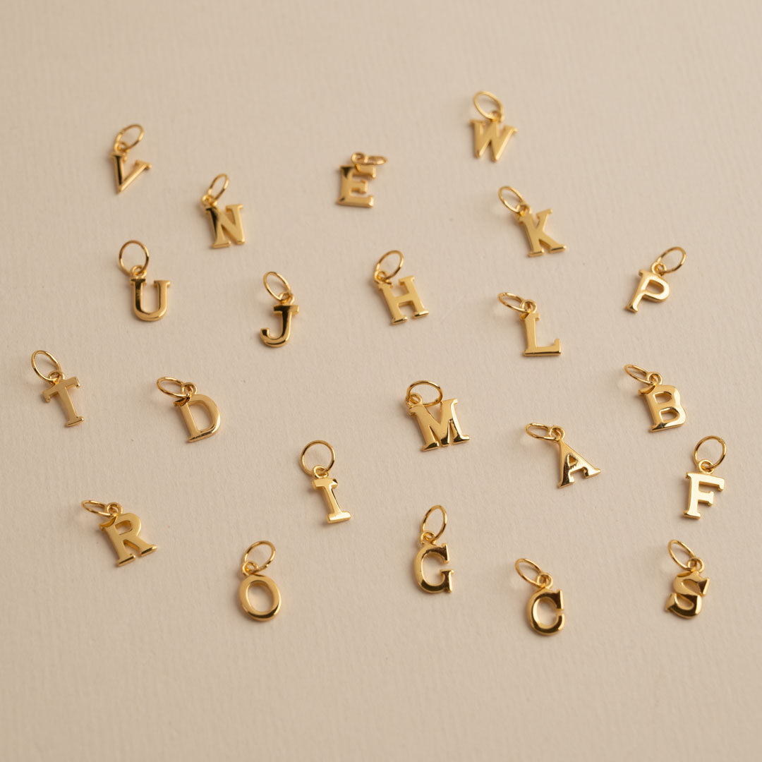 Sabrina Gold Custom Letter Pendant Necklace