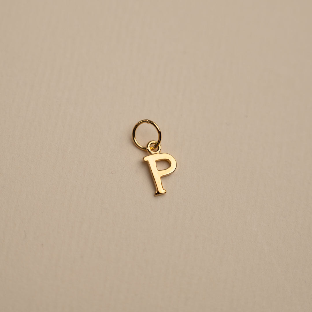 Sabrina Gold Custom Letter Pendant Necklace