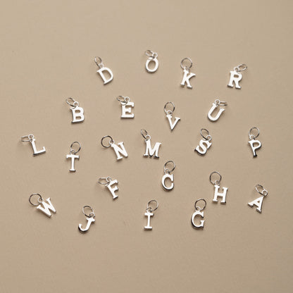 Elegant Nadia Silver Letter Pendant Necklace