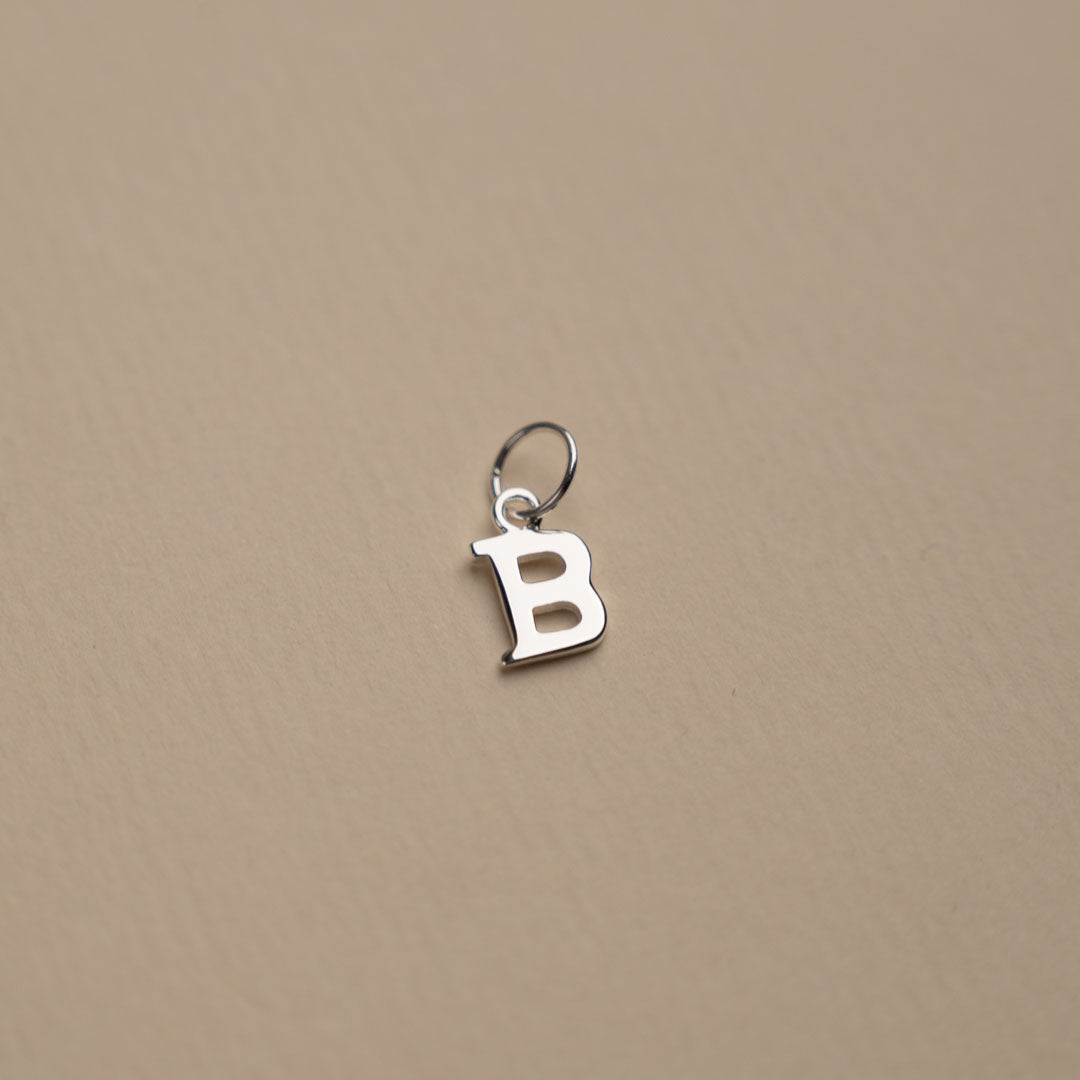 Elegant Nadia Silver Letter Pendant Necklace